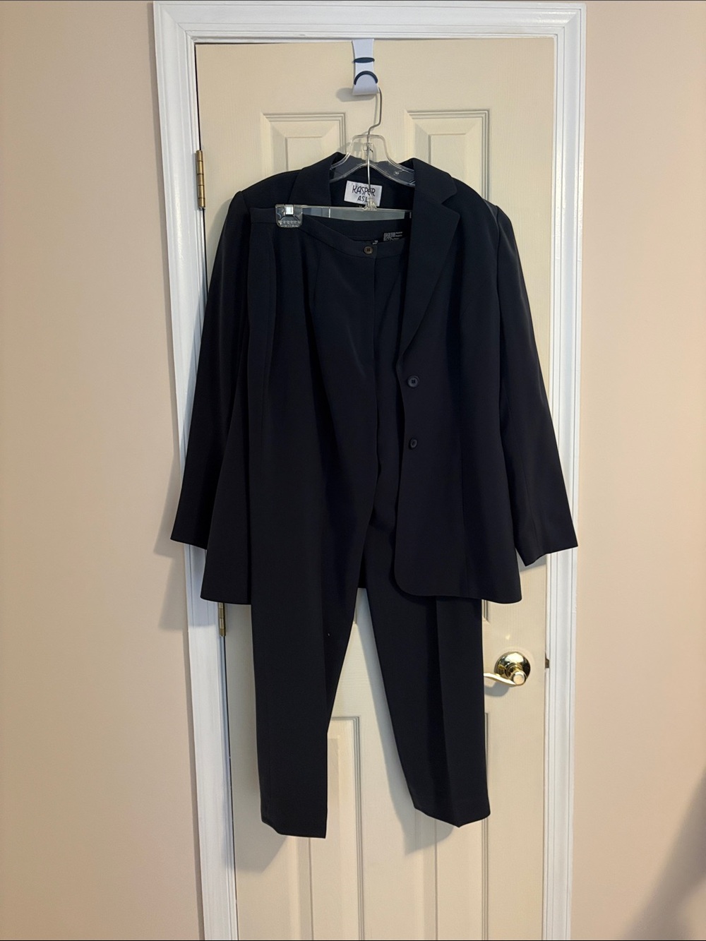 Navy Blue Two-Piece Blazer and Trousers Suit